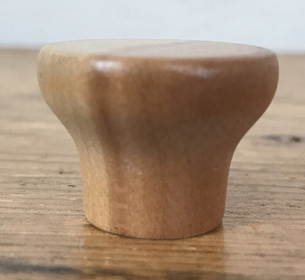 Set New Pair 2 Finished 1" Solid Cherry Wood Drawer Cabinet Knobs Pulls Wooden